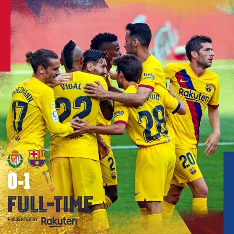 Fatigued Barcelona pockets victory against Valladolid.