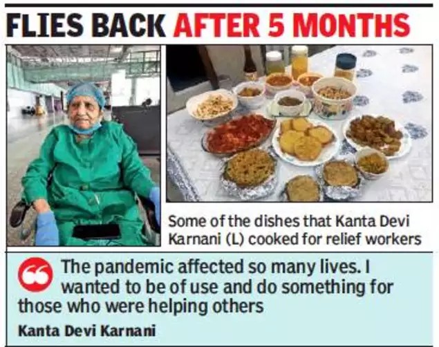 87 year old stuck in Kolkata, provided help to the relief workers