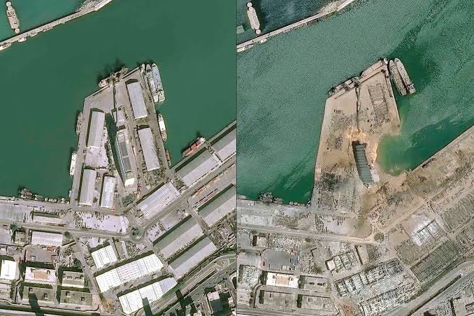 After the blast: Satellite images show destruction in Beirut