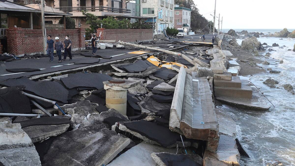 Typhoon Haishen causes Havoc in South Korea, after battering through the Japanese Islands