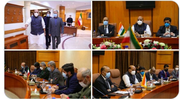 Defense Minister Rajnath Singh visited Tehran on Saturday