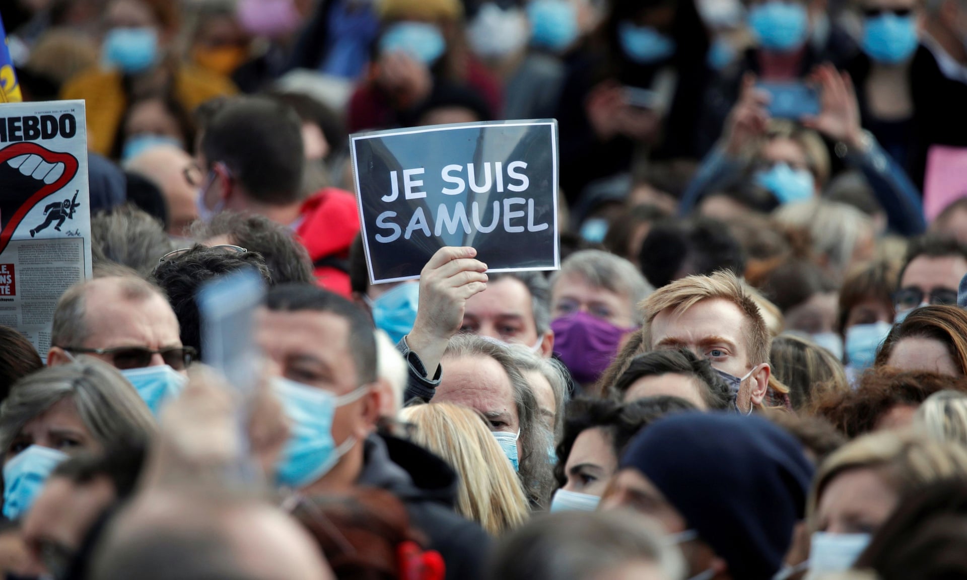 Tributes pour in for Samuel Paty as France shows solidarity by rallying in thousands